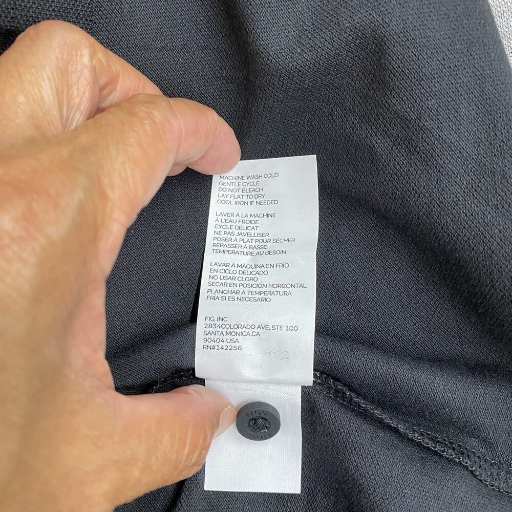 FIGS PRO Ella Scrub Polo Women’s Small Black Technical Pique Pima Cotton NWT - Picture 8 of 13